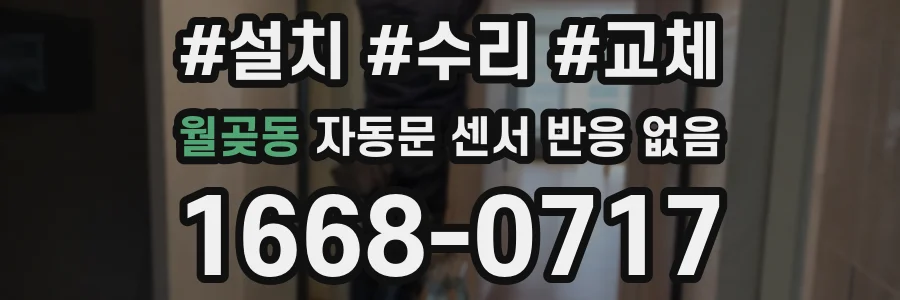 월곶동 자동문 센서 반응 없음