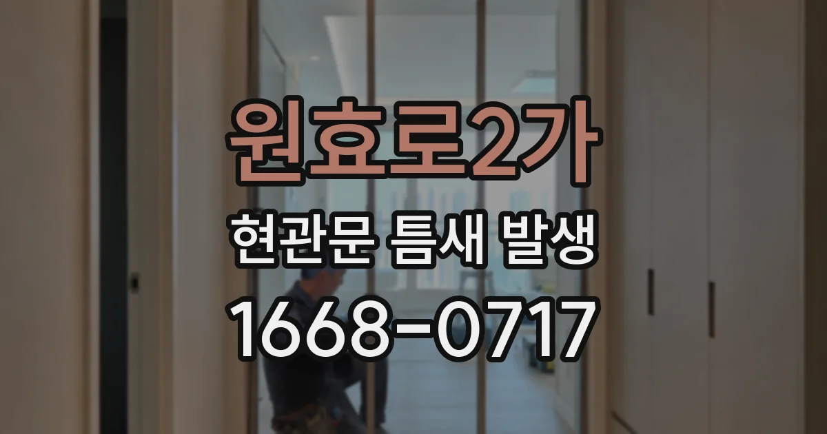 원효로2가 현관문 틈새 발생