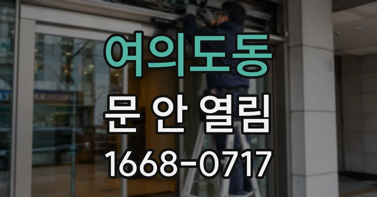 여의도동 문 안 열림