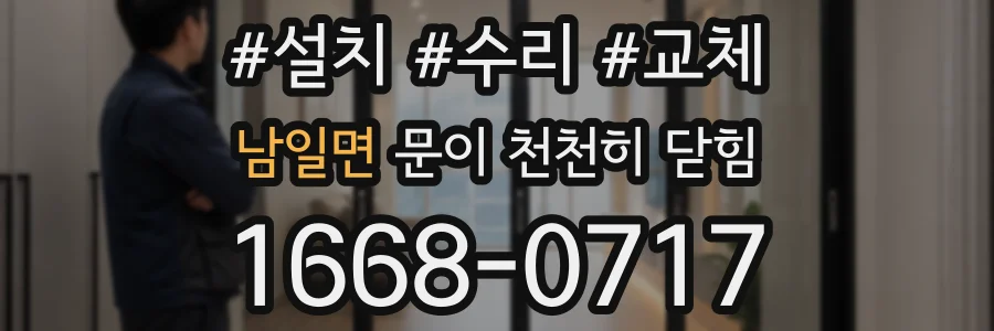 남일면 문이 천천히 닫힘
