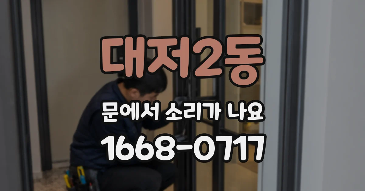 대저2동 문에서 소리가 나요