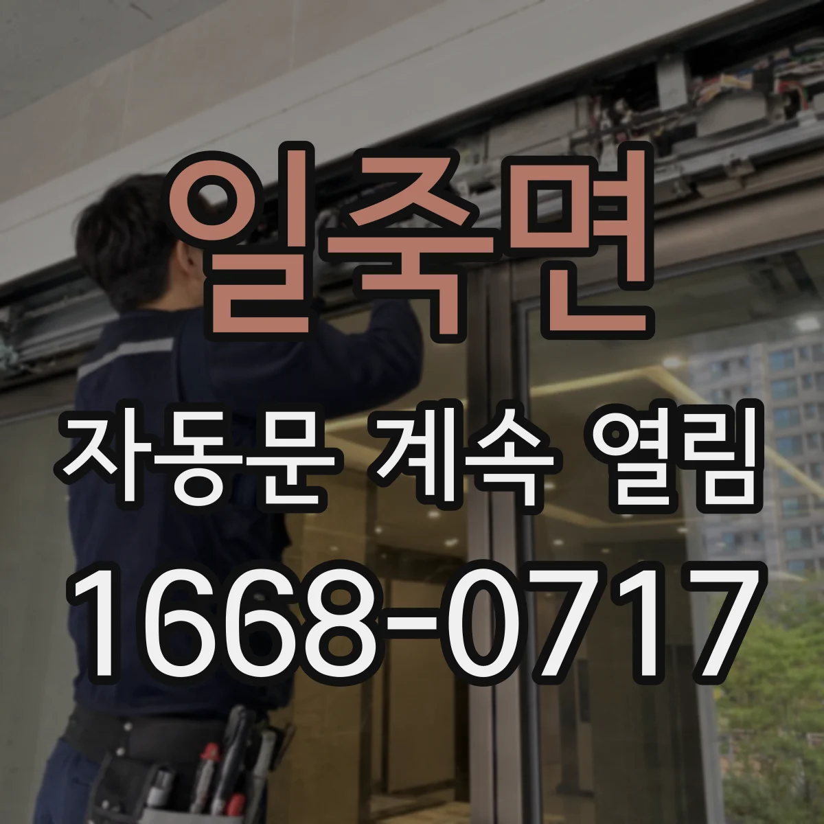 일죽면 자동문 계속 열림