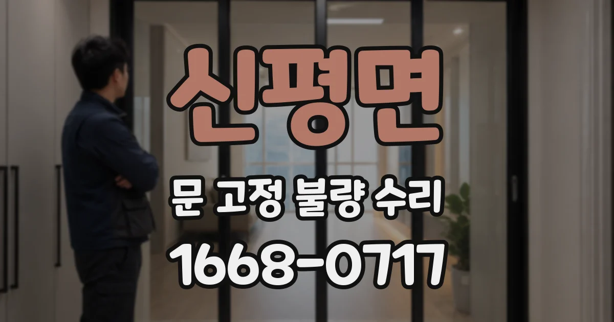 신평면 문 고정 불량 수리