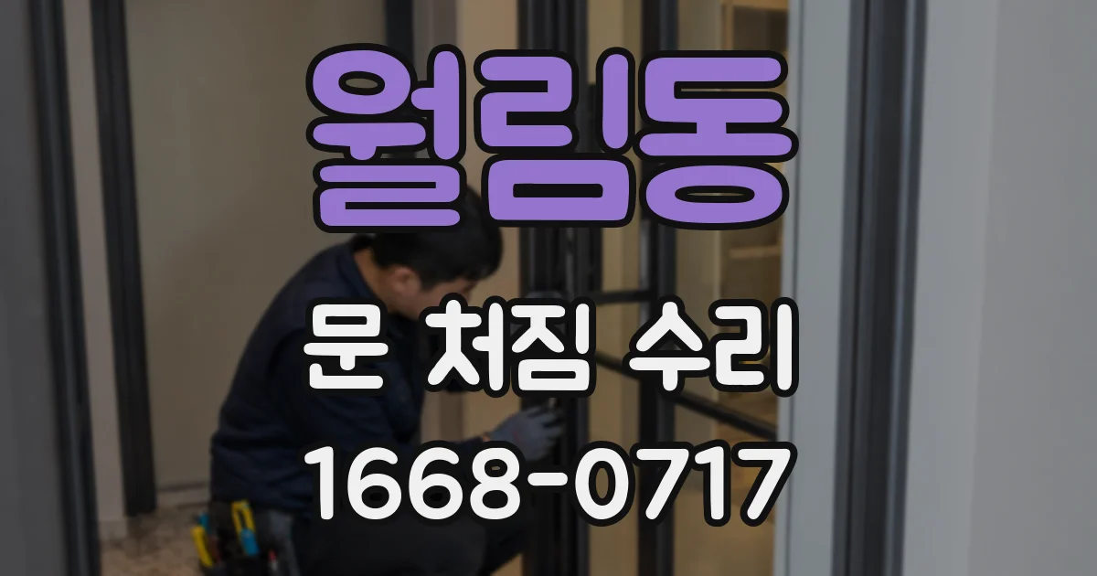 월림동 문 처짐 수리