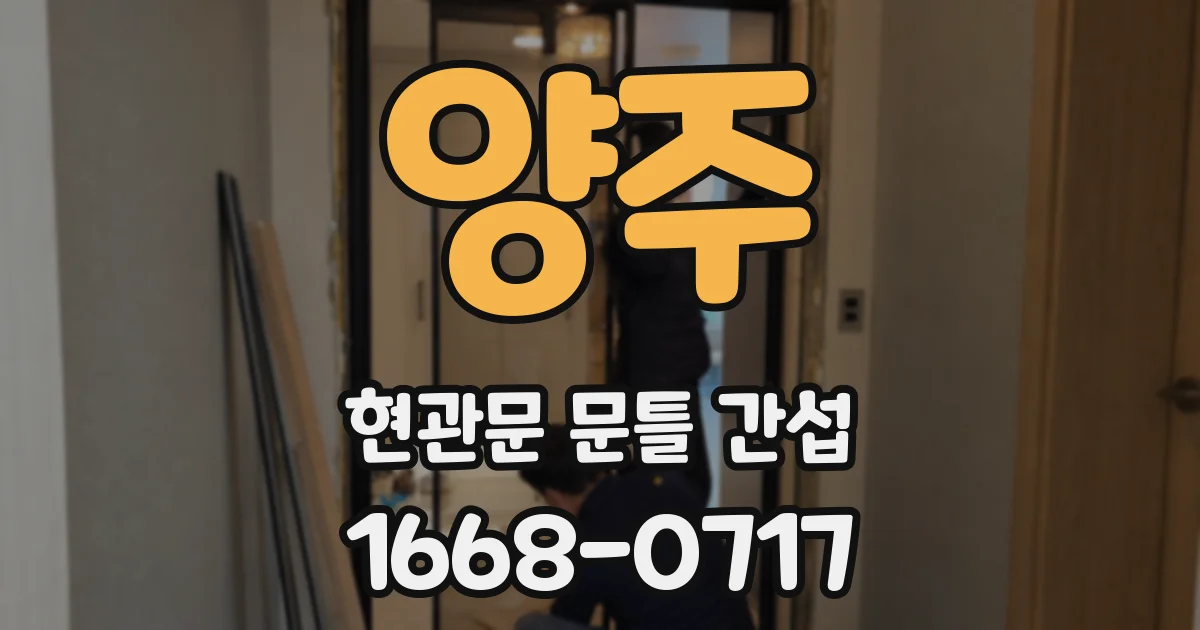 양주 현관문 문틀 간섭