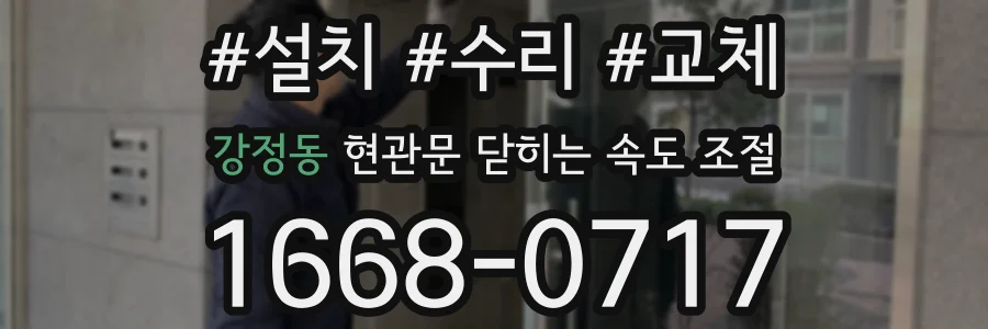 강정동 현관문 닫히는 속도 조절