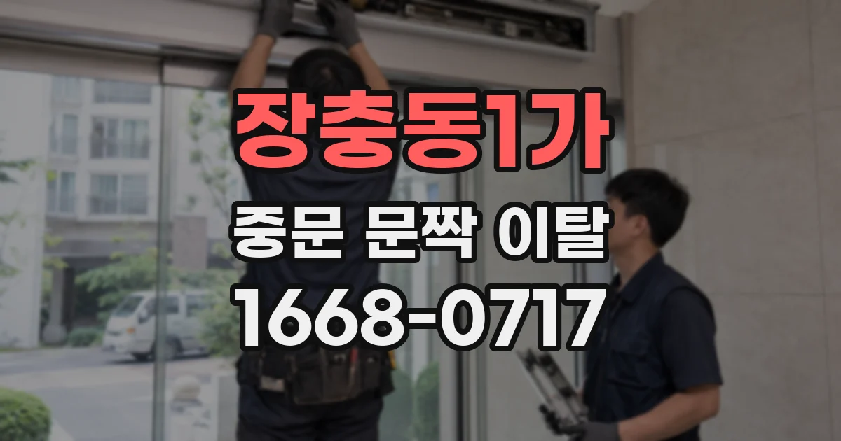 장충동1가 중문 문짝 이탈