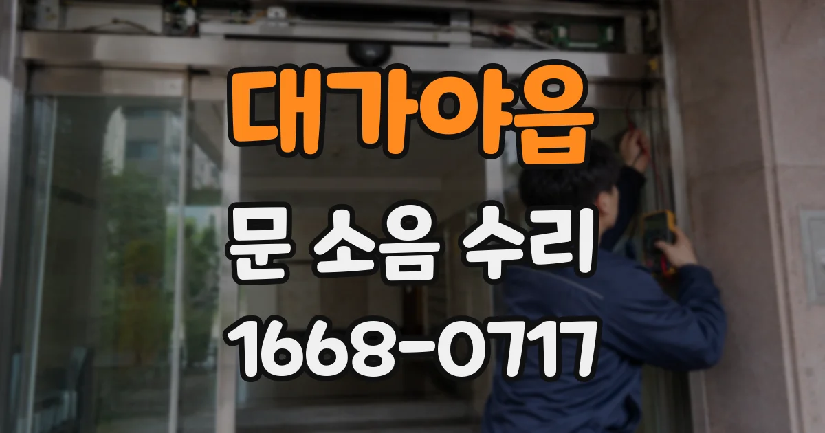 대가야읍 문 소음 수리