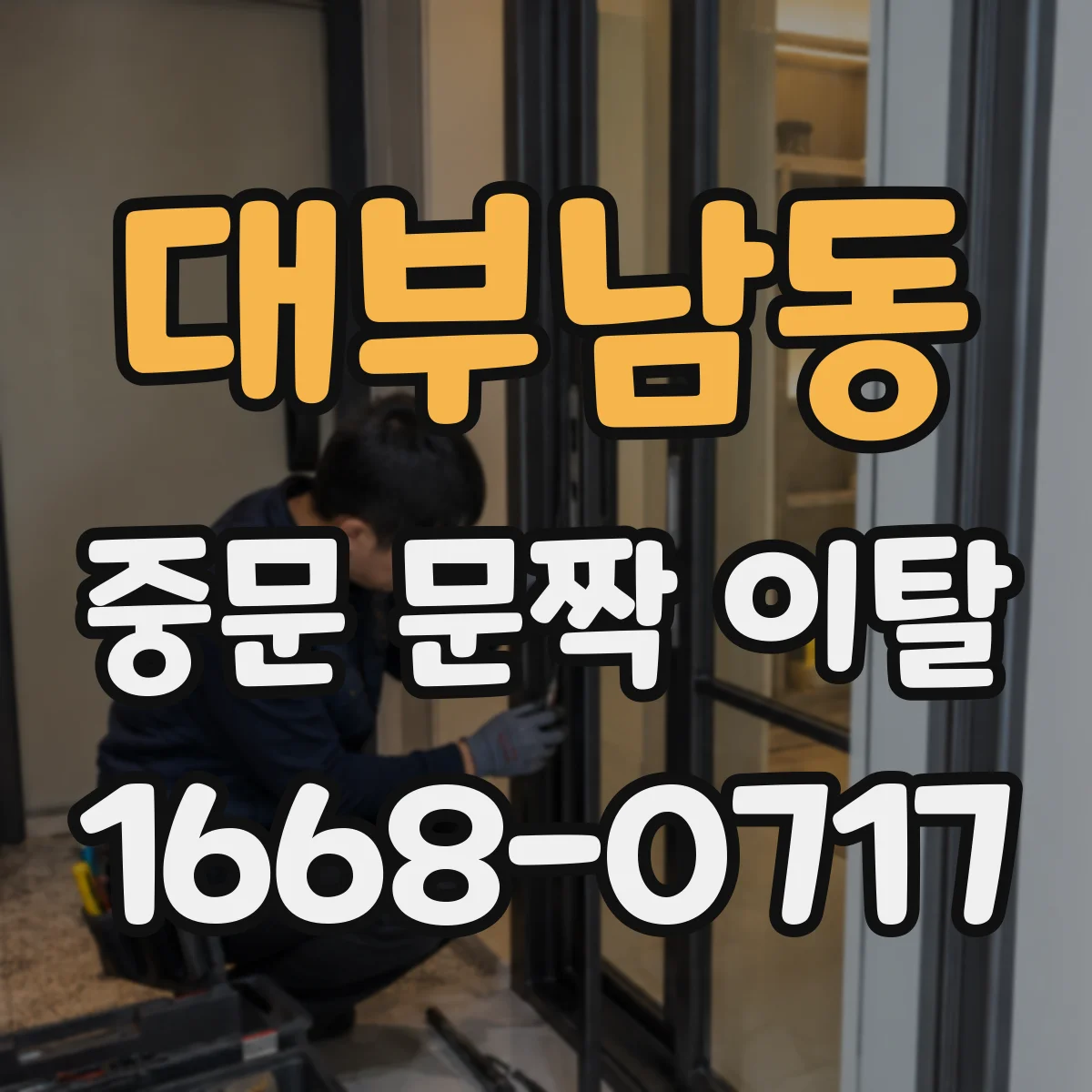 대부남동 중문 문짝 이탈