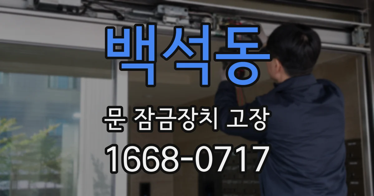 백석동 문 잠금장치 고장
