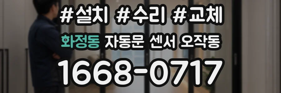 화정동 자동문 센서 오작동