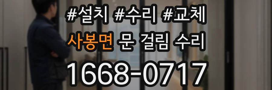 사봉면 문 걸림 수리