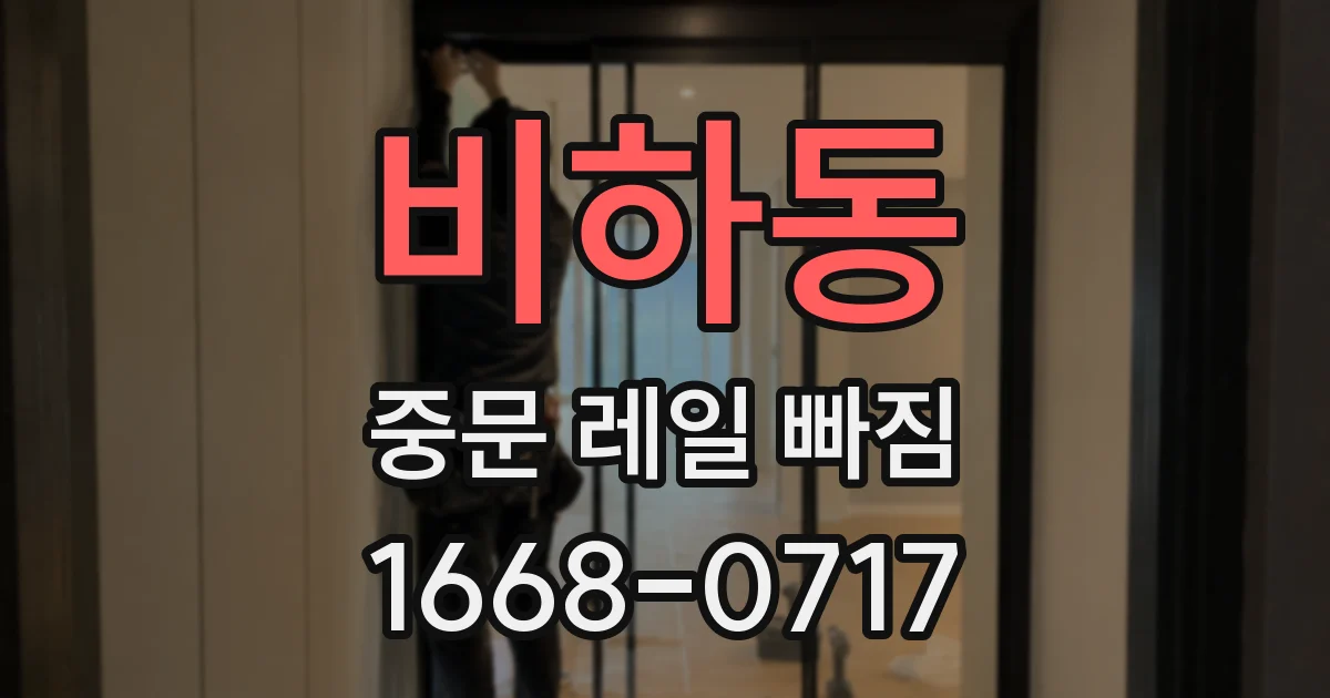 비하동 중문 레일 빠짐