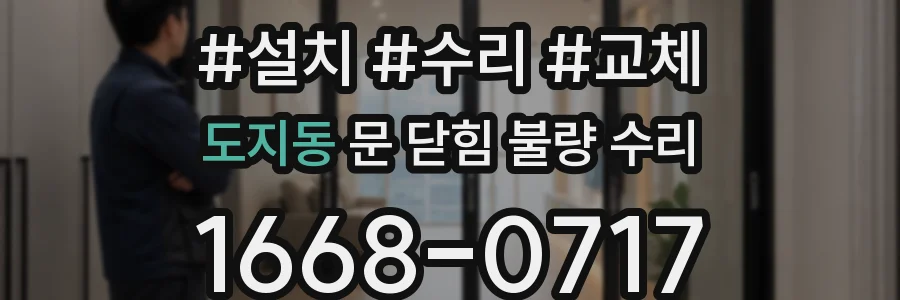 도지동 문 닫힘 불량 수리