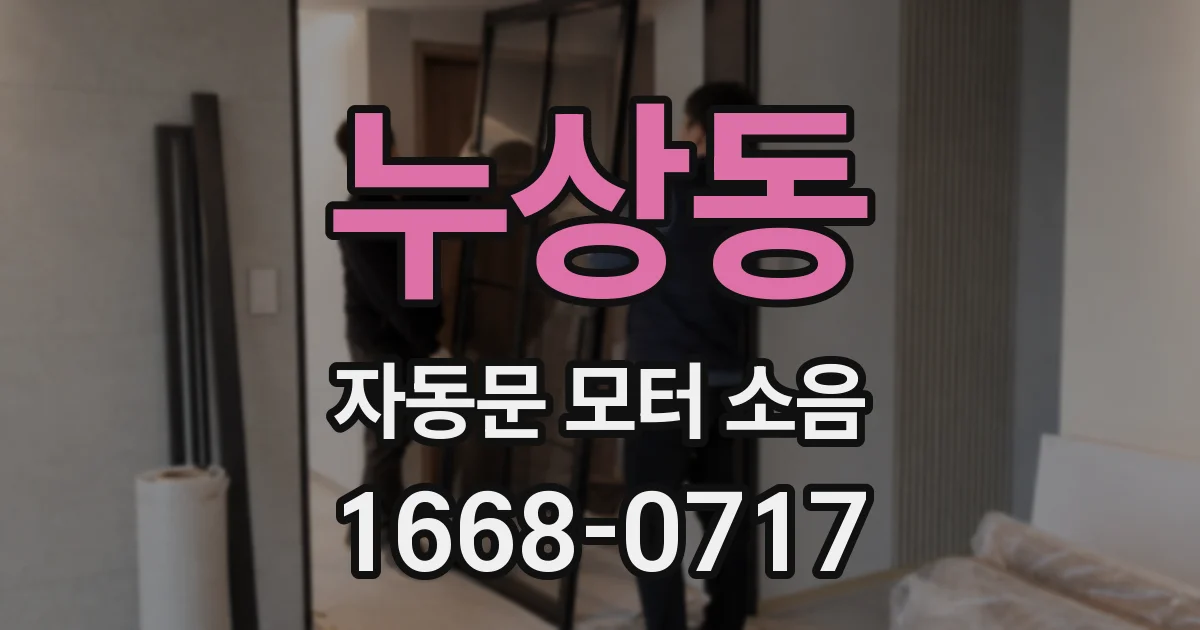 누상동 자동문 모터 소음