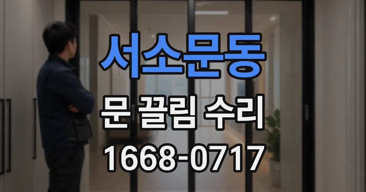 서소문동 문 끌림 수리