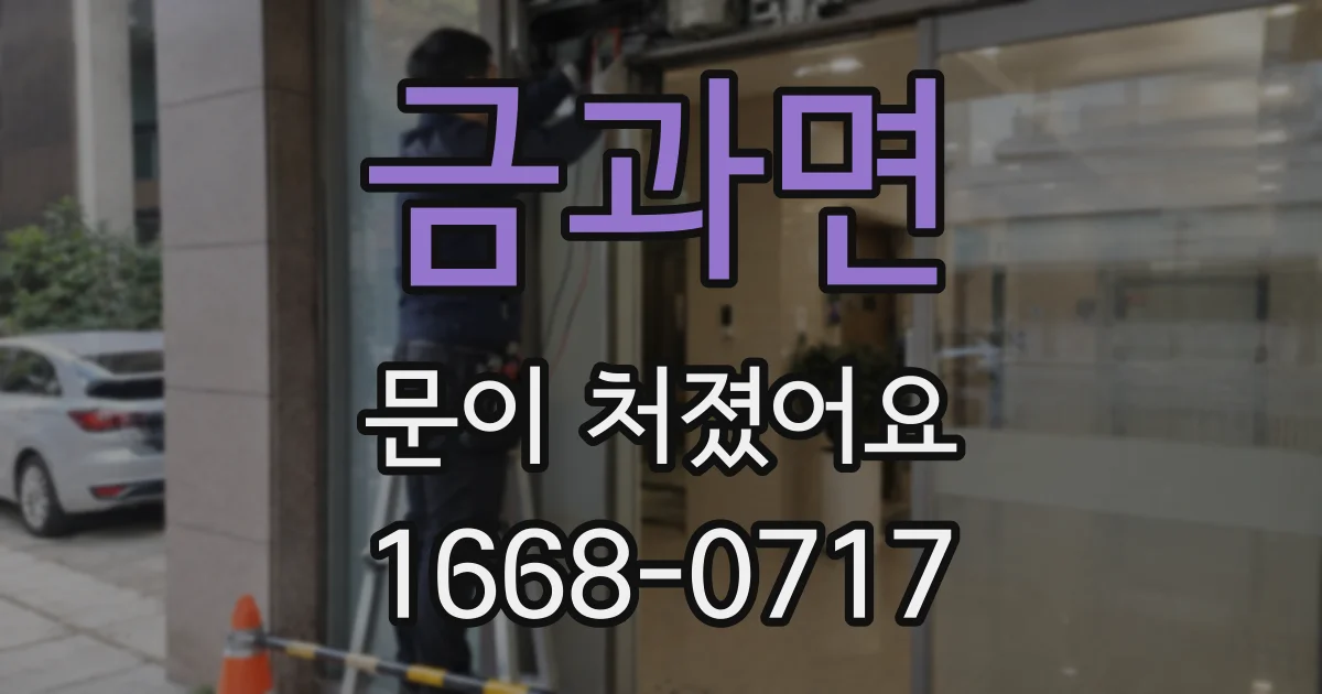 금과면 문이 처졌어요