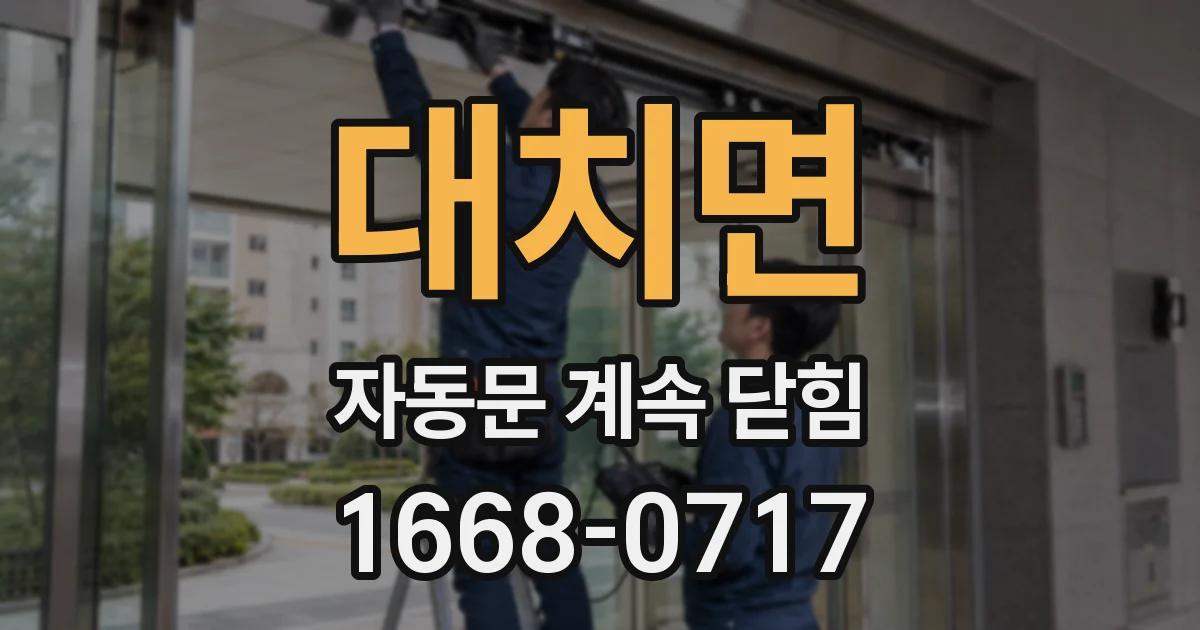 대치면 자동문 계속 닫힘