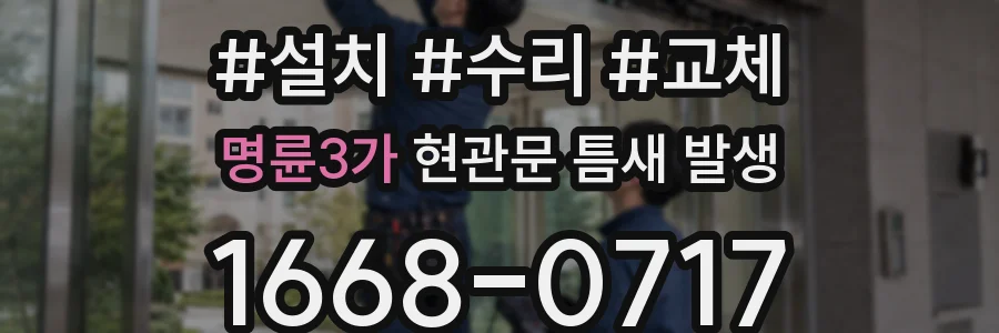 명륜3가 현관문 틈새 발생