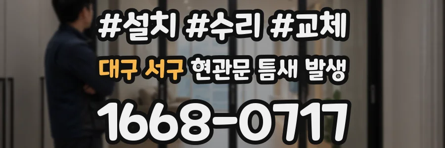 대구 서구 현관문 틈새 발생