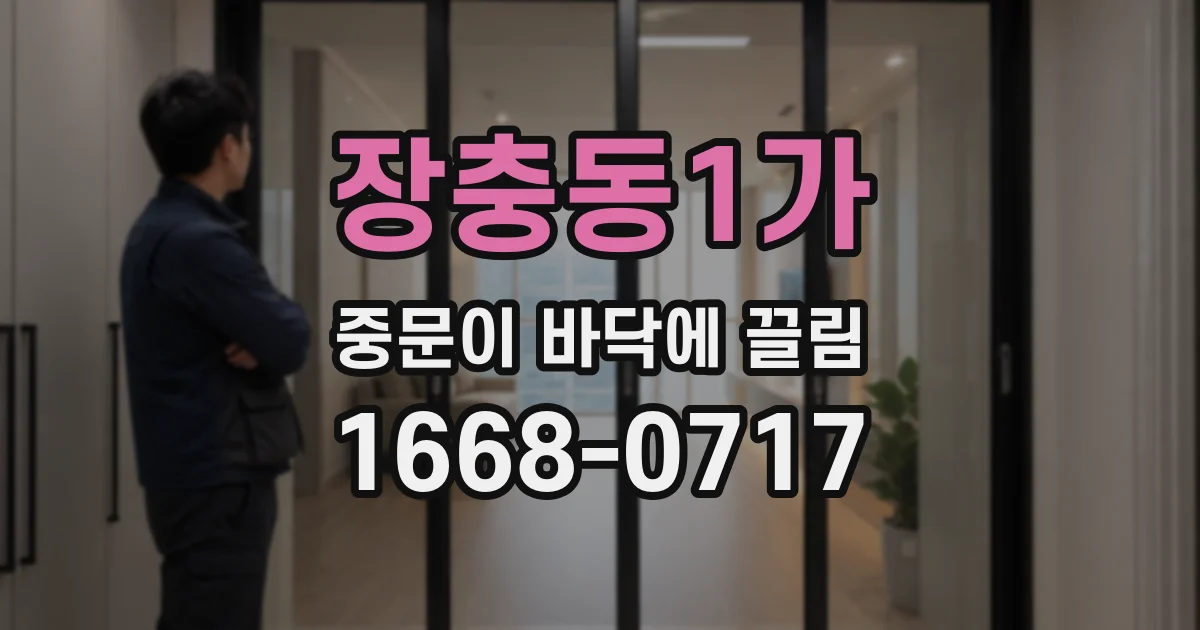 장충동1가 중문이 바닥에 끌림