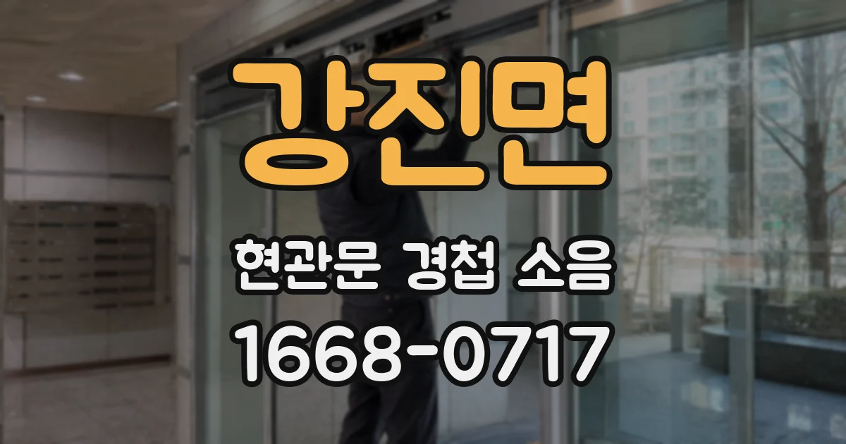강진면 현관문 경첩 소음