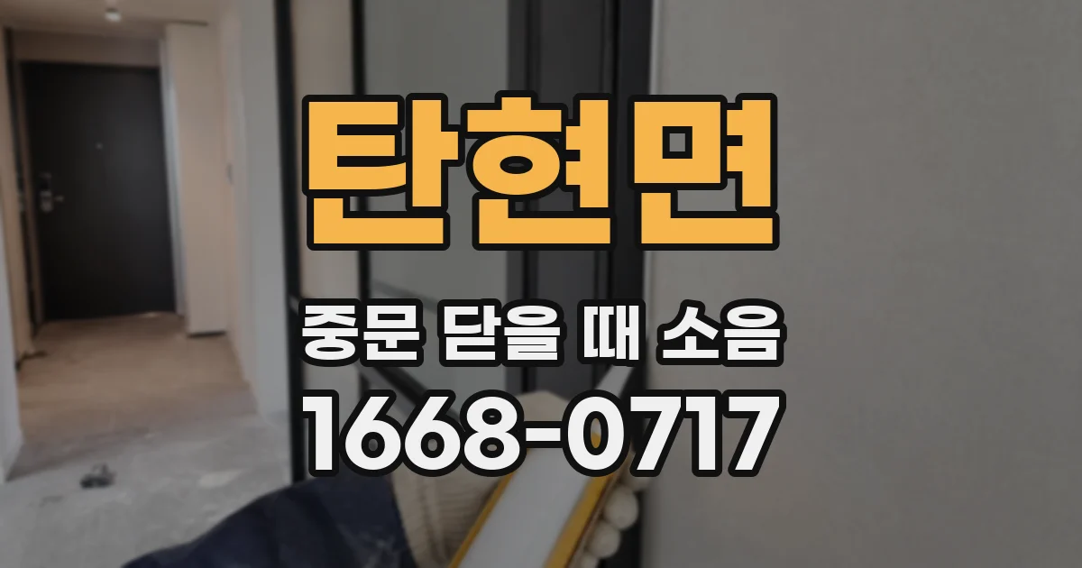 탄현면 중문 닫을 때 소음