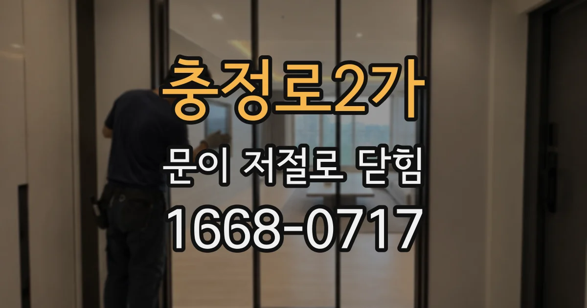 충정로2가 문이 저절로 닫힘