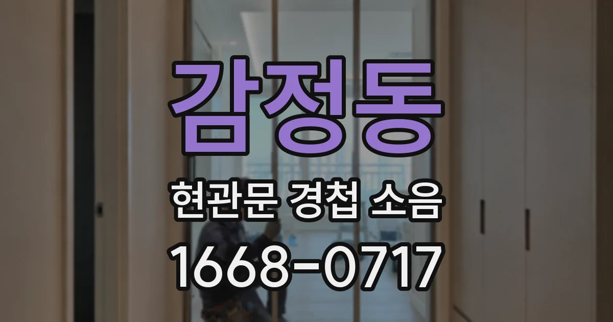 감정동 현관문 경첩 소음