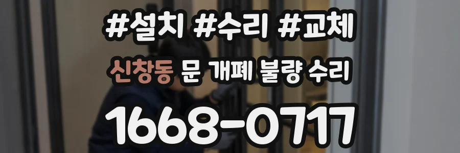 신창동 문 개폐 불량 수리
