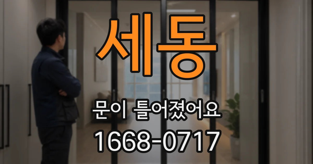 세동 문이 틀어졌어요
