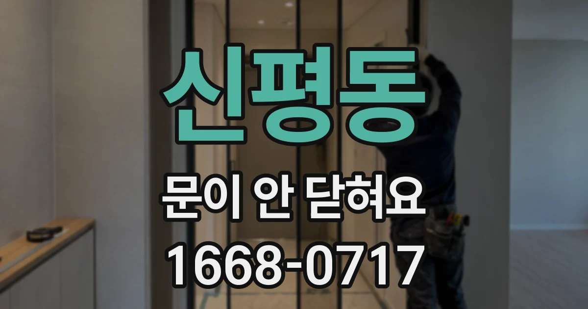 신평동 문이 안 닫혀요