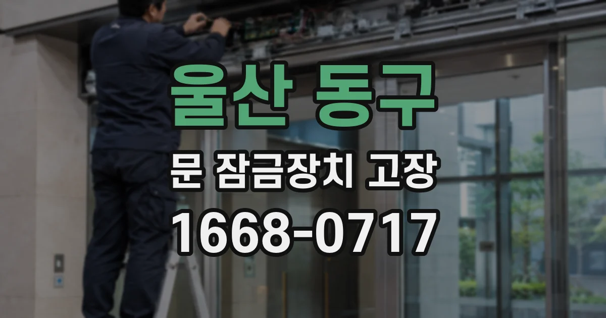 울산 동구 문 잠금장치 고장