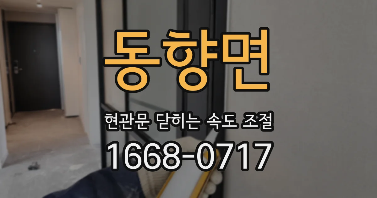 동향면 현관문 닫히는 속도 조절