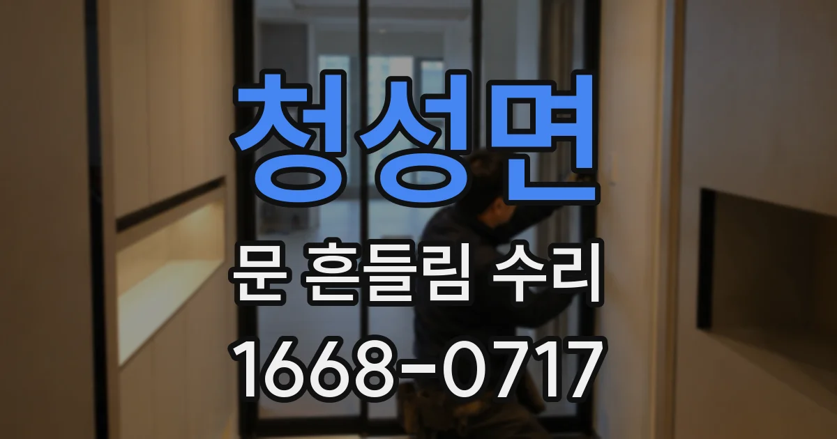 청성면 문 흔들림 수리