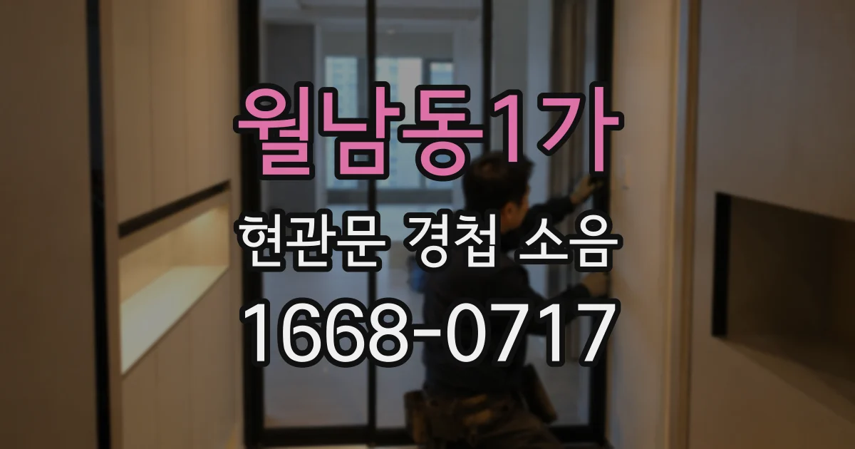 월남동1가 현관문 경첩 소음