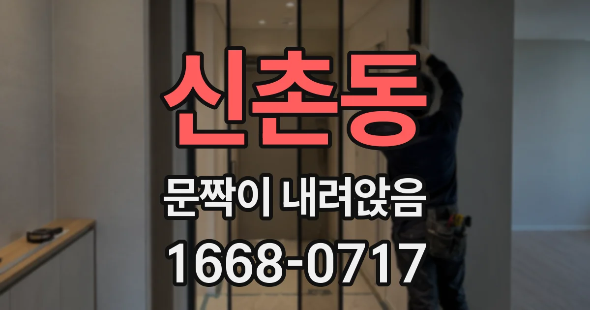 신촌동 문짝이 내려앉음