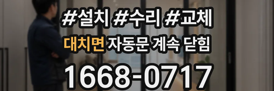 대치면 자동문 계속 닫힘