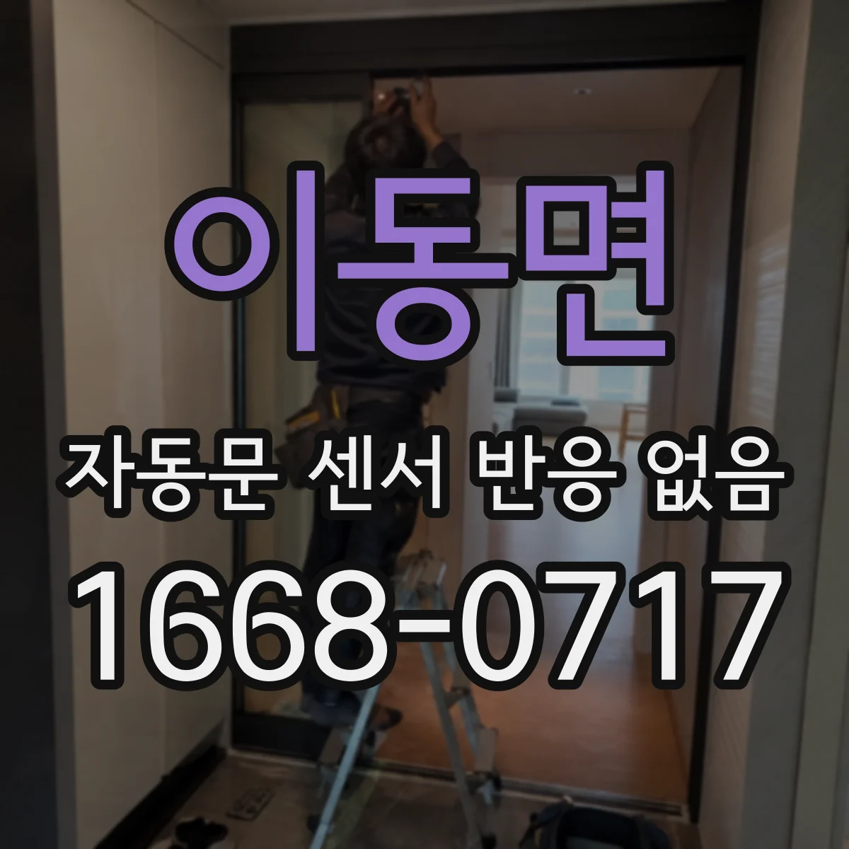 이동면 자동문 센서 반응 없음