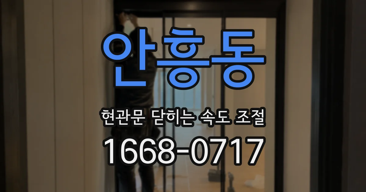 안흥동 현관문 닫히는 속도 조절