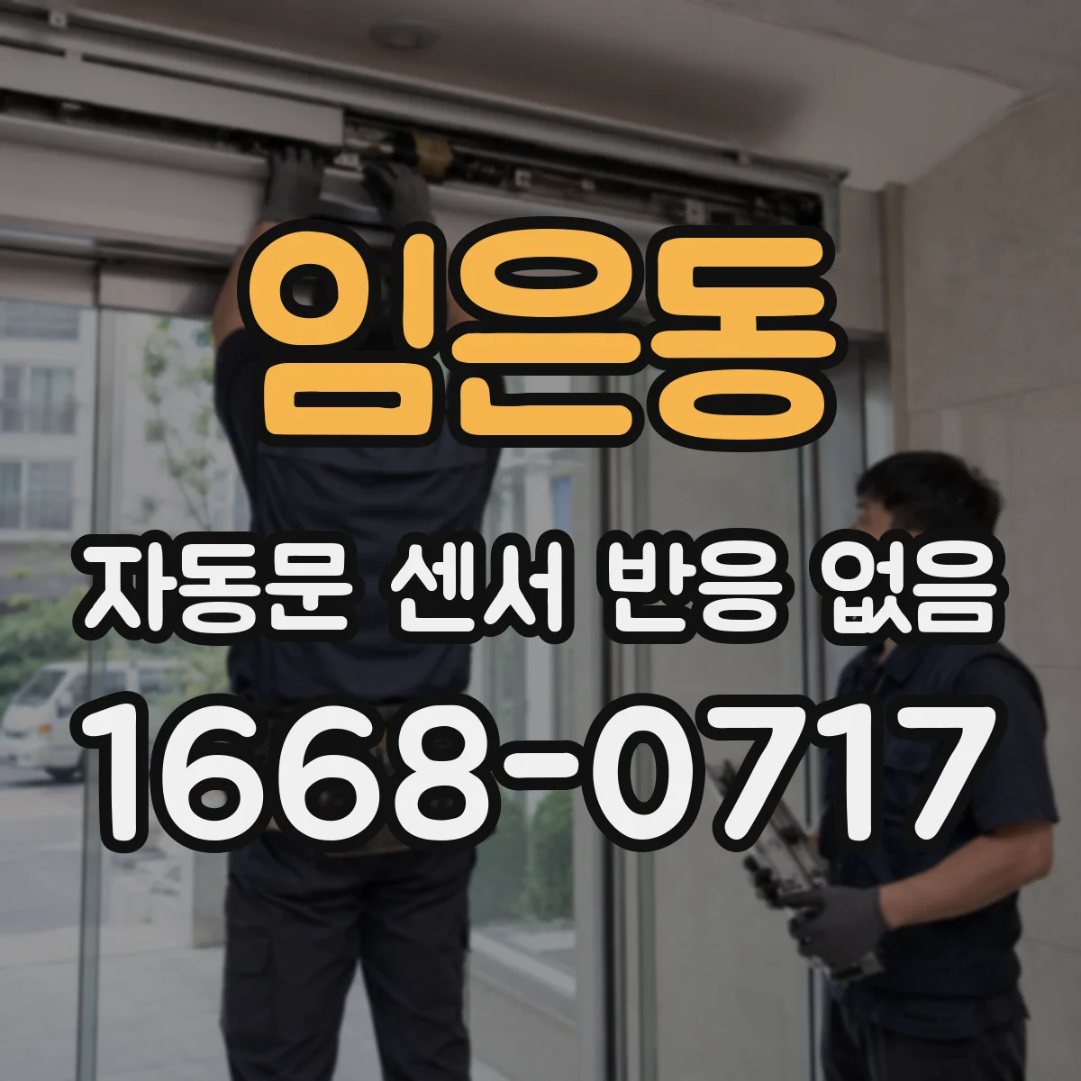 임은동 자동문 센서 반응 없음