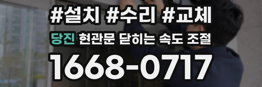 당진 현관문 닫히는 속도 조절