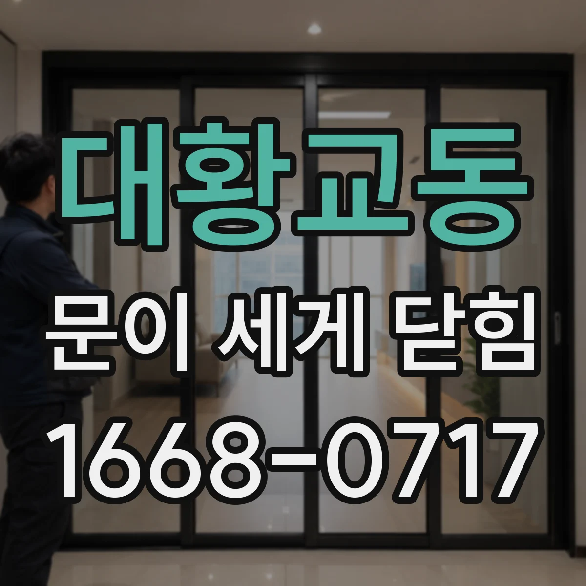 대황교동 문이 세게 닫힘