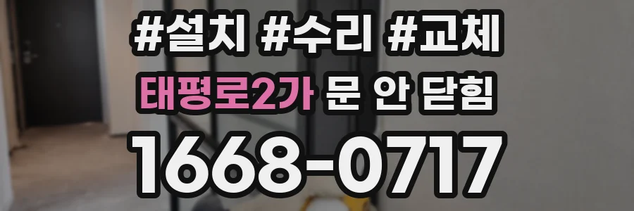 태평로2가 문 안 닫힘