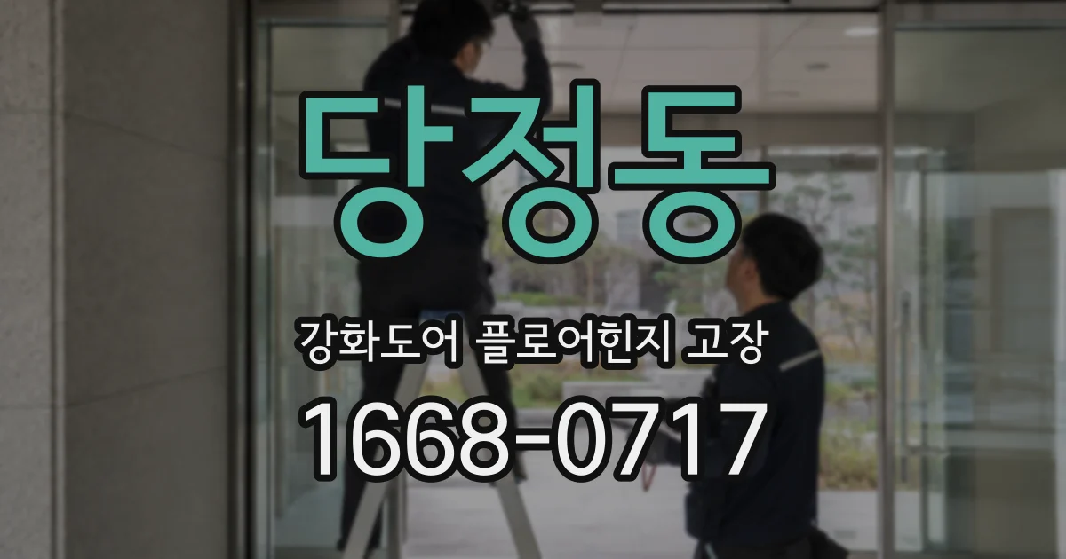 당정동 강화도어 플로어힌지 고장