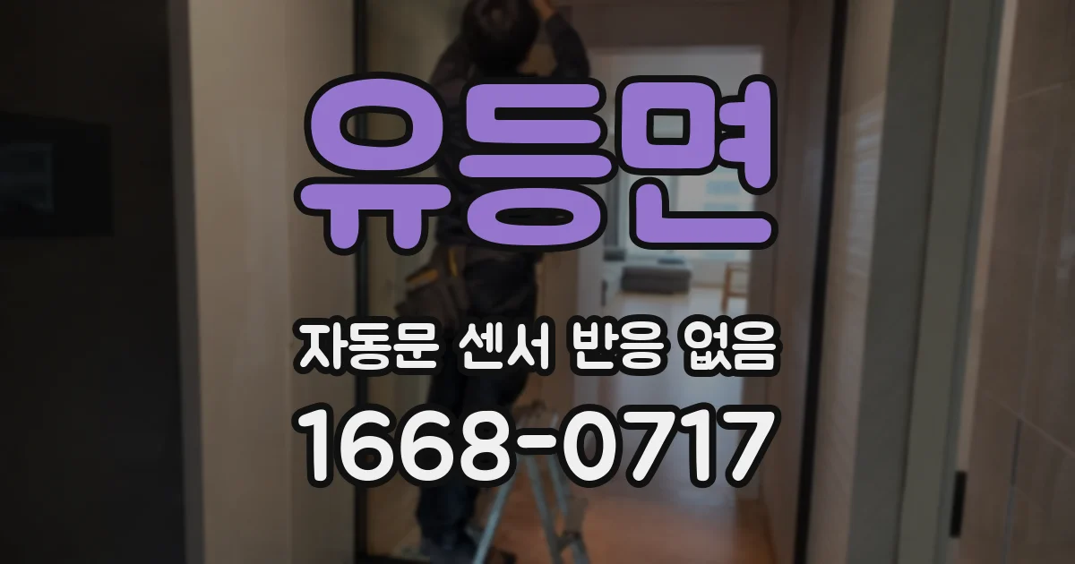 유등면 자동문 센서 반응 없음