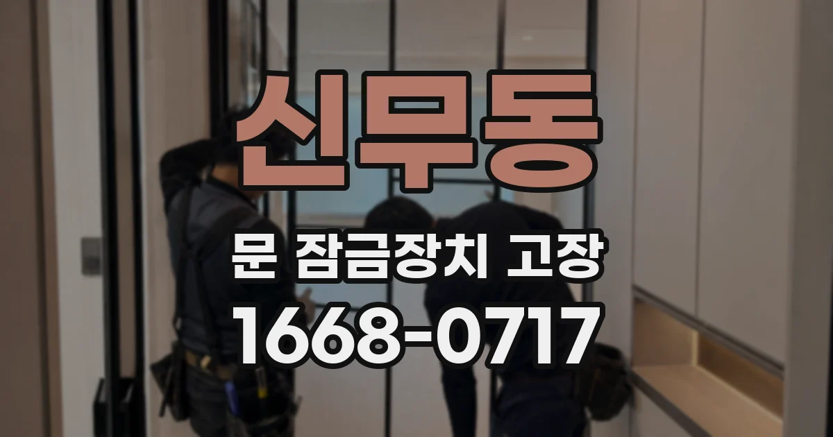 신무동 문 잠금장치 고장