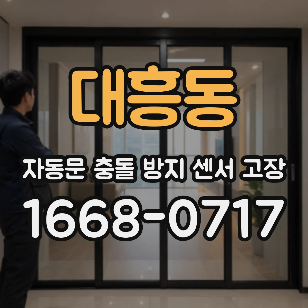 대흥동 자동문 충돌 방지 센서 고장