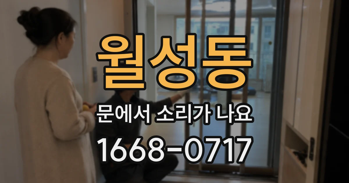 월성동 문에서 소리가 나요