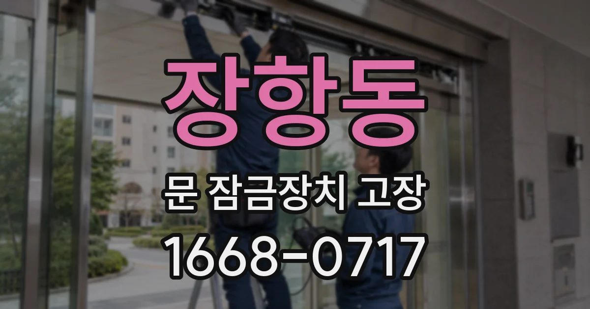 장항동 문 잠금장치 고장